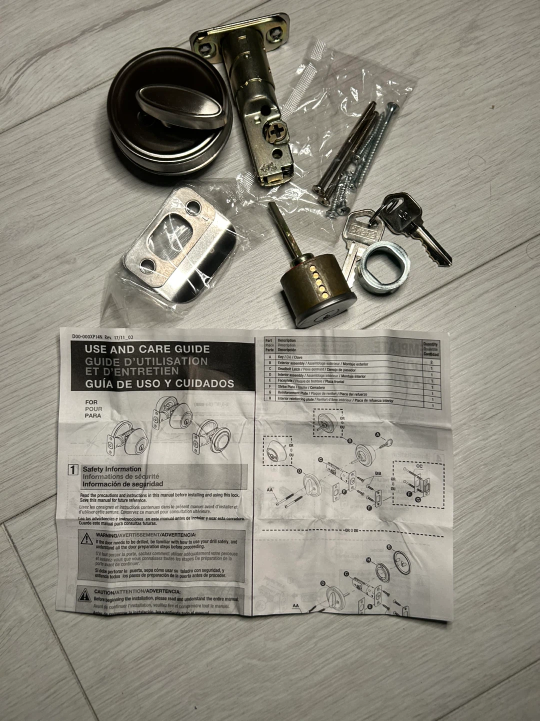 Door Lock Set with Keys - photo 2