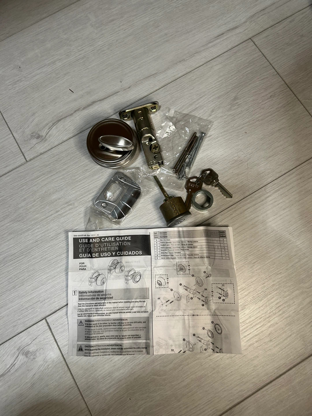 Door Lock Set with Keys - photo 3