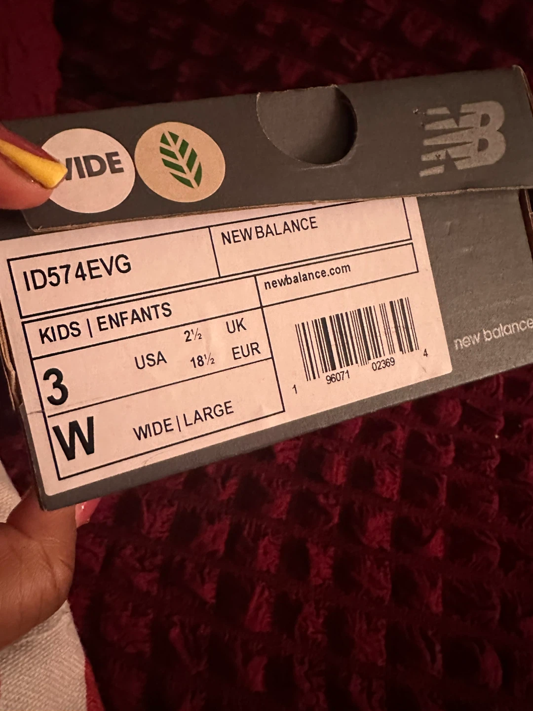 New Balance 574 Wide Kids' Sneakers Size 3 - photo 4