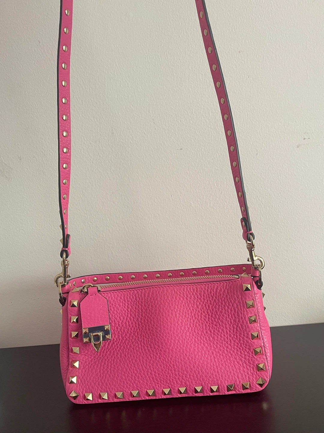 NEW Valentino Rockstud Grainy Calfskin Crossbody Shoulder Bag - photo 4