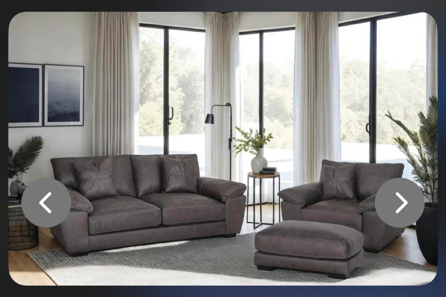 Comfortable Upholstered Loveseat and Armchair Set