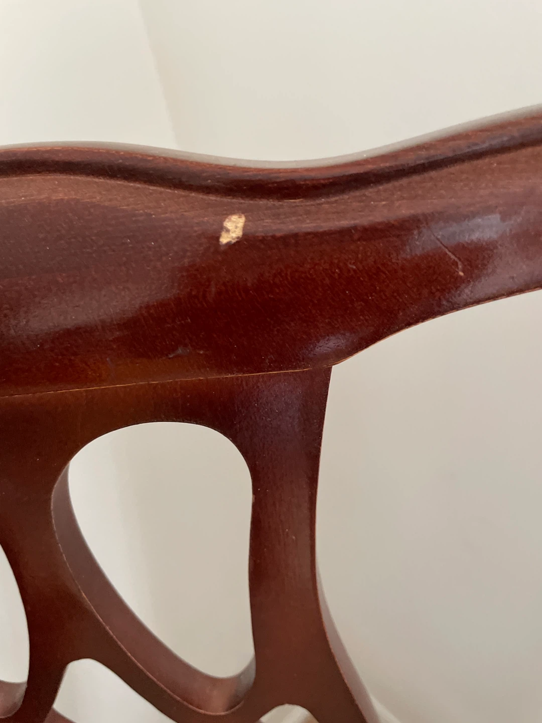 Wooden accent Chair with Striped Seat - photo 5