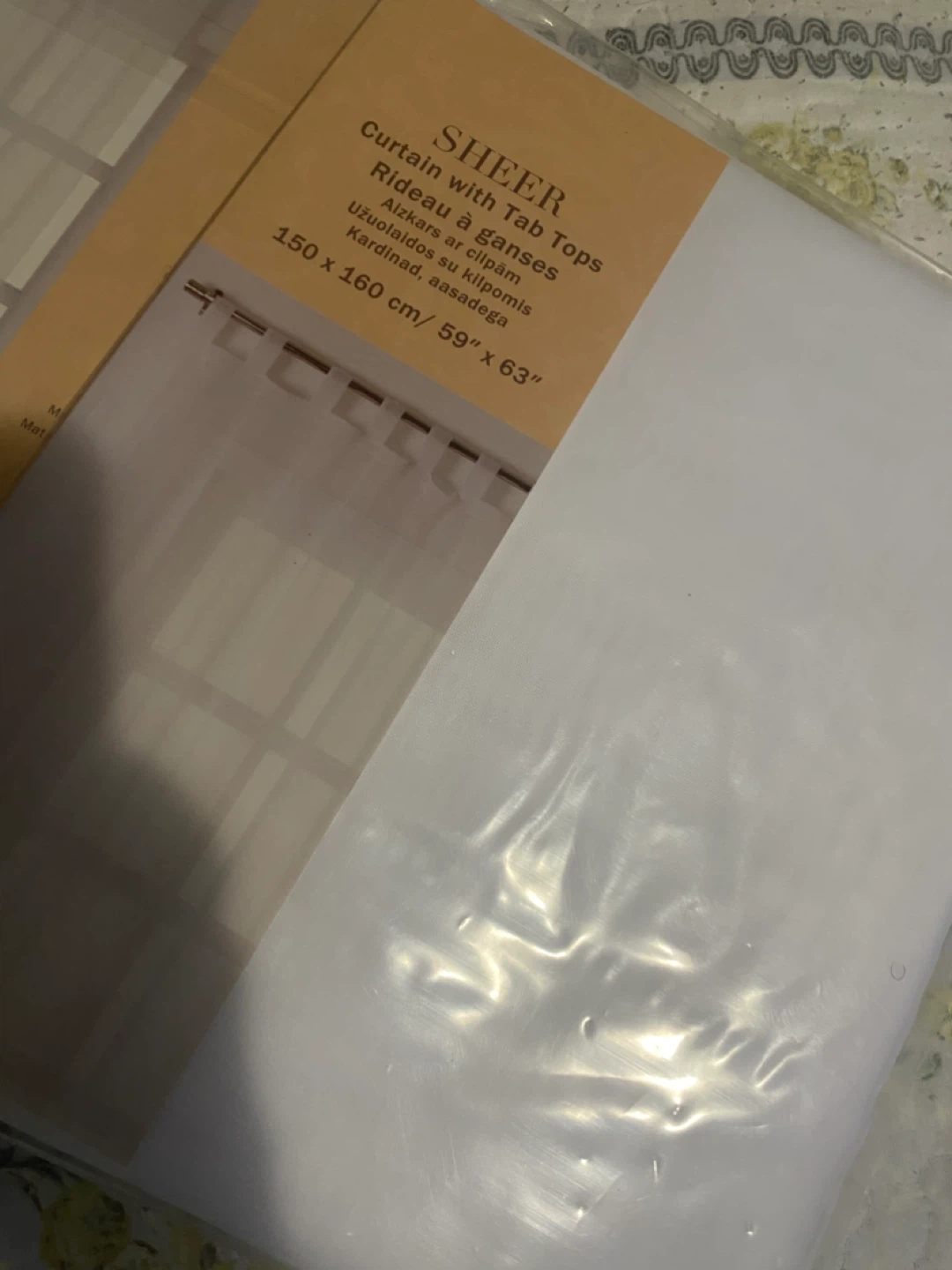 Sheer Curtain with Tab Tops 150 x 160 cm - photo 4