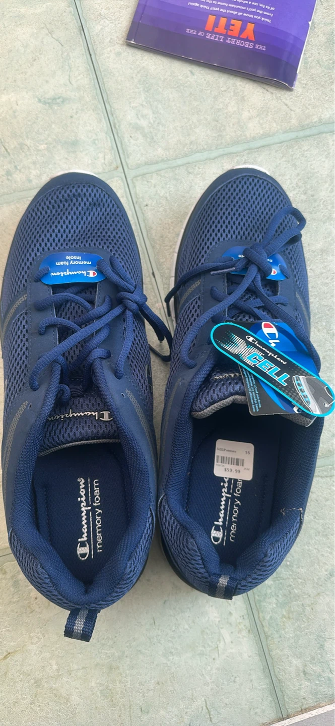 Champion Men's Navy Blue Athletic Shoes Size 15