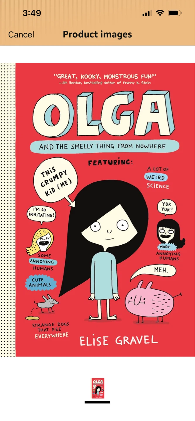 New-Olga and the Smelly Thing from Nowhere Book by Elise Gravel