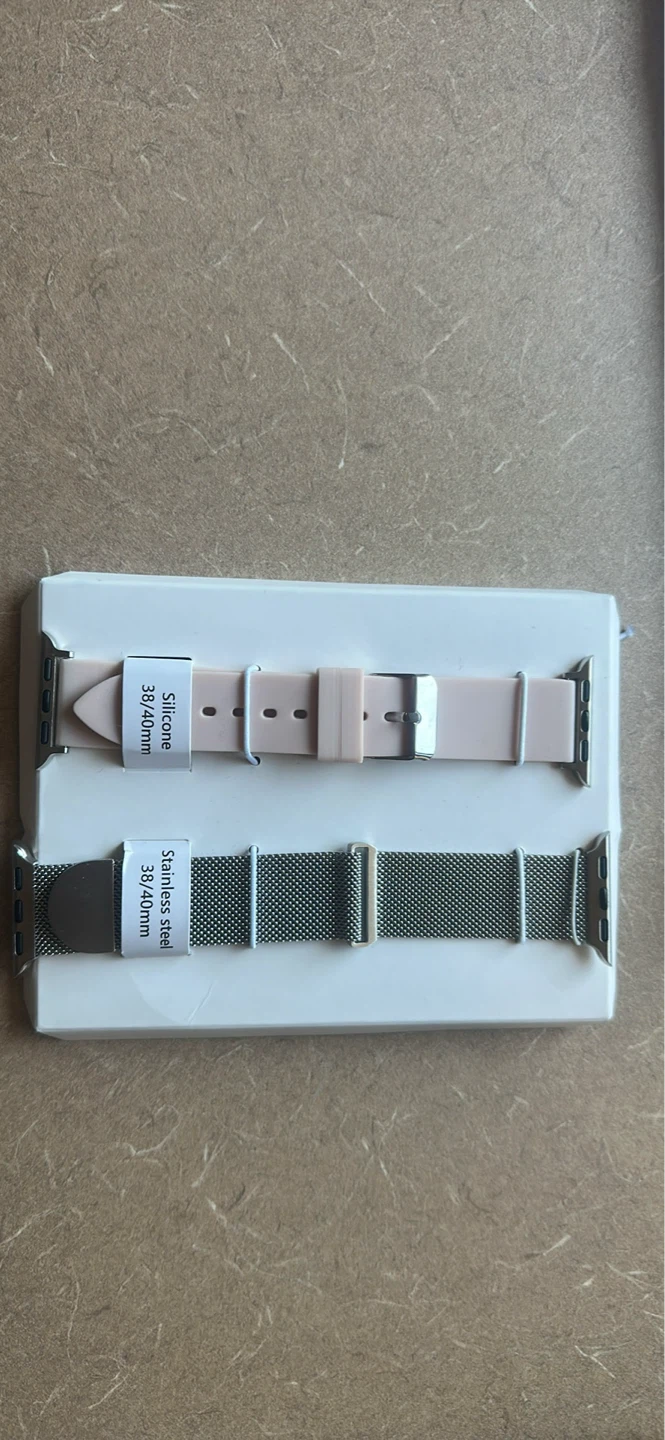 Apple Watch Bands - Pink Silicone & Stainless Steel Mesh
