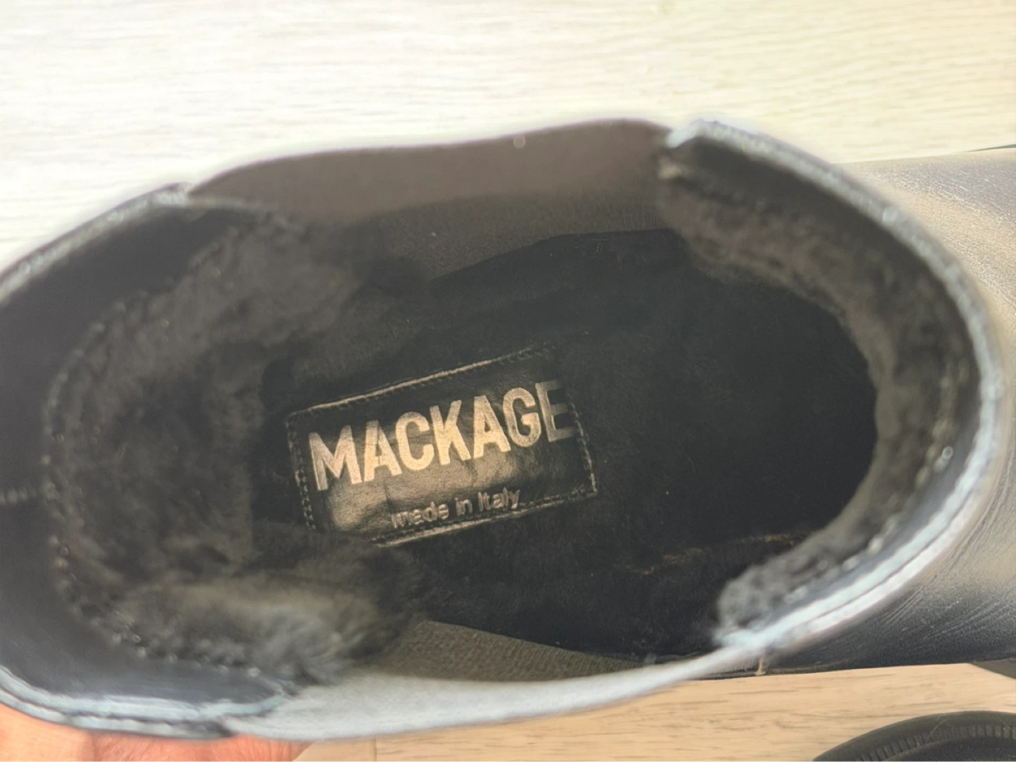 MACKAGE Black Leather Chelsea Boots - photo 5