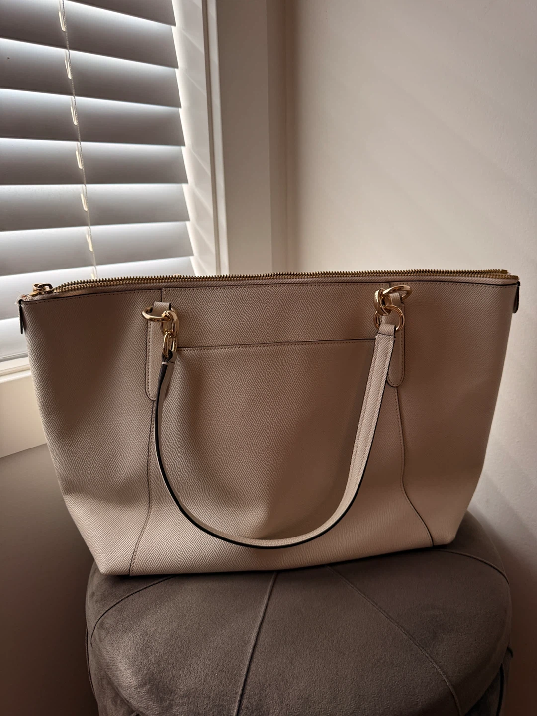 Coach Beige Leather Tote Bag - photo 2