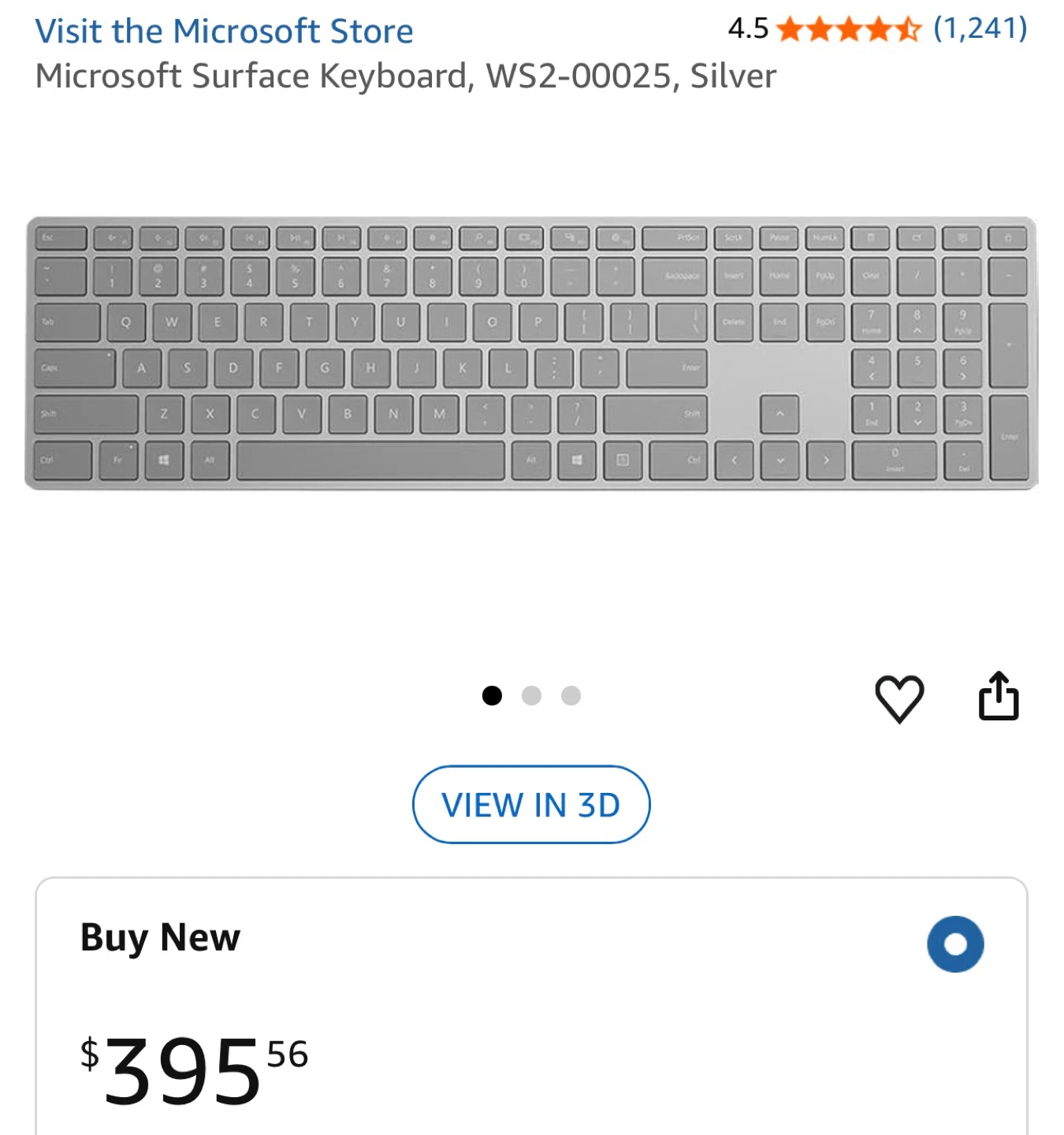 Microsoft Surface Wireless Keyboard and Mouse Set - Silver - photo 3