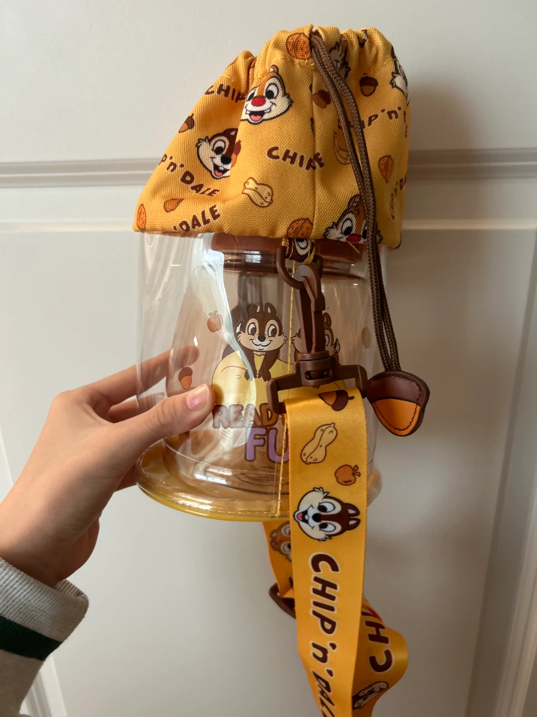 Chip 'n Dale Ready for Fun Water Bottle with Lanyard
