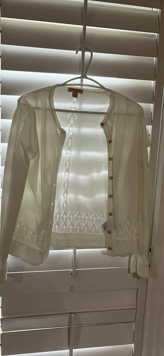White Cardigan Sweater