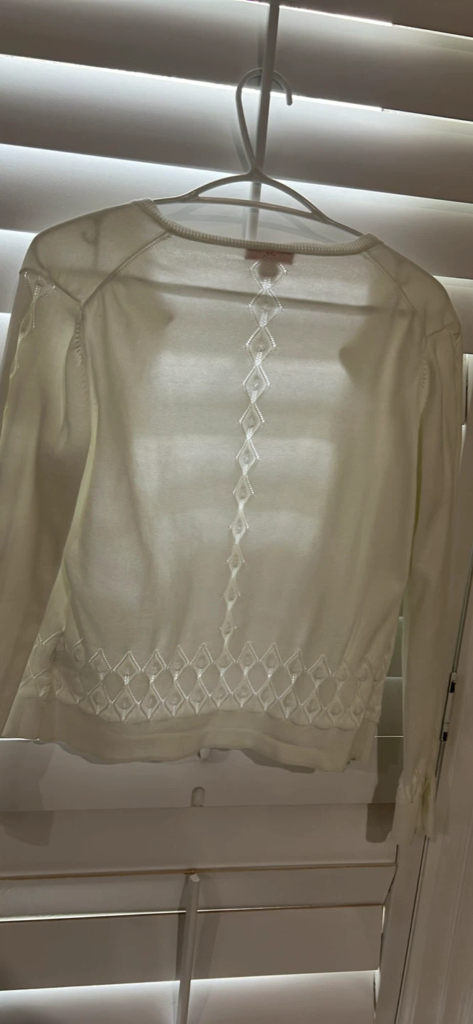 White Cardigan Sweater - photo 3
