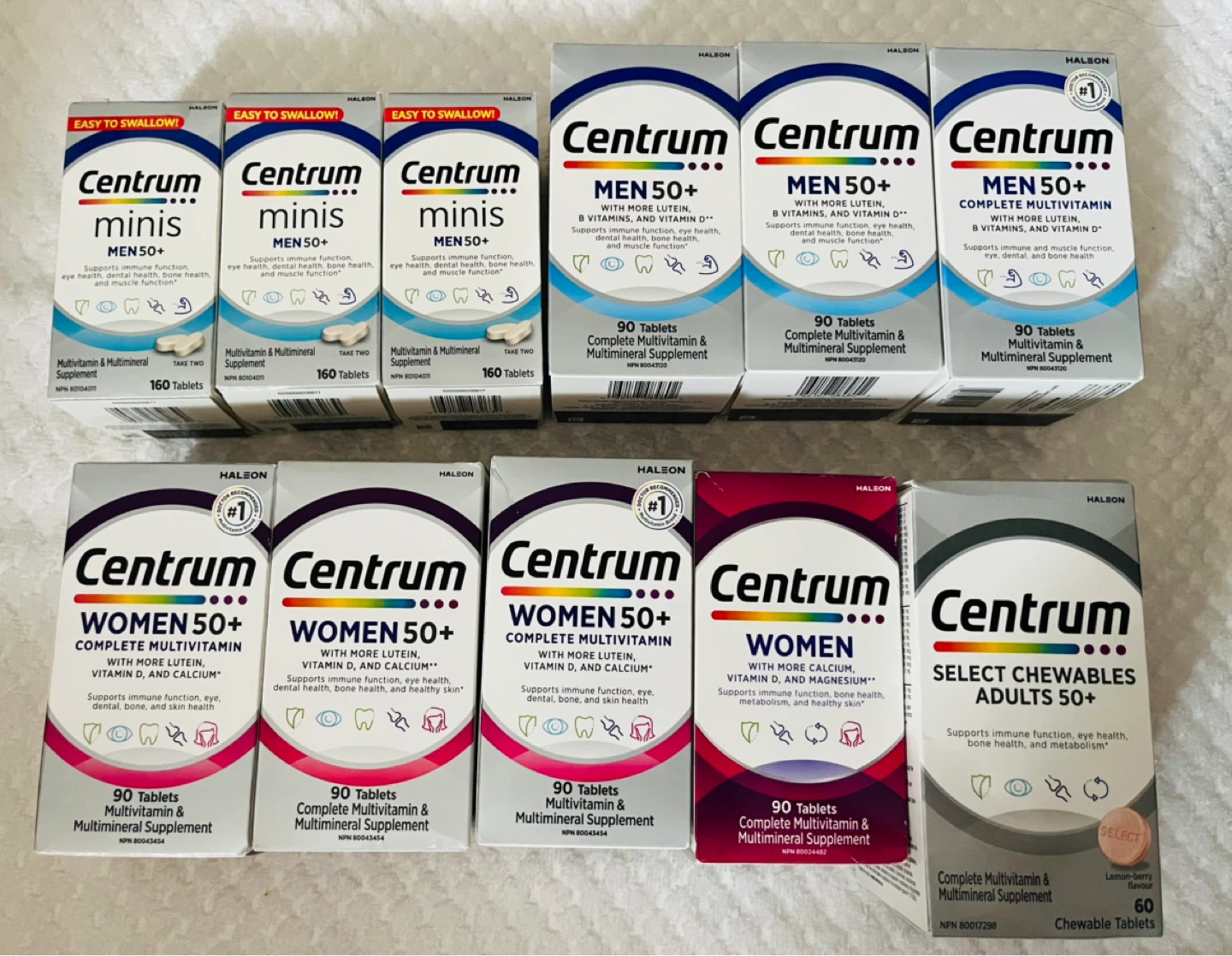 Centrum women/men50+/ men 50+ tablets (each)