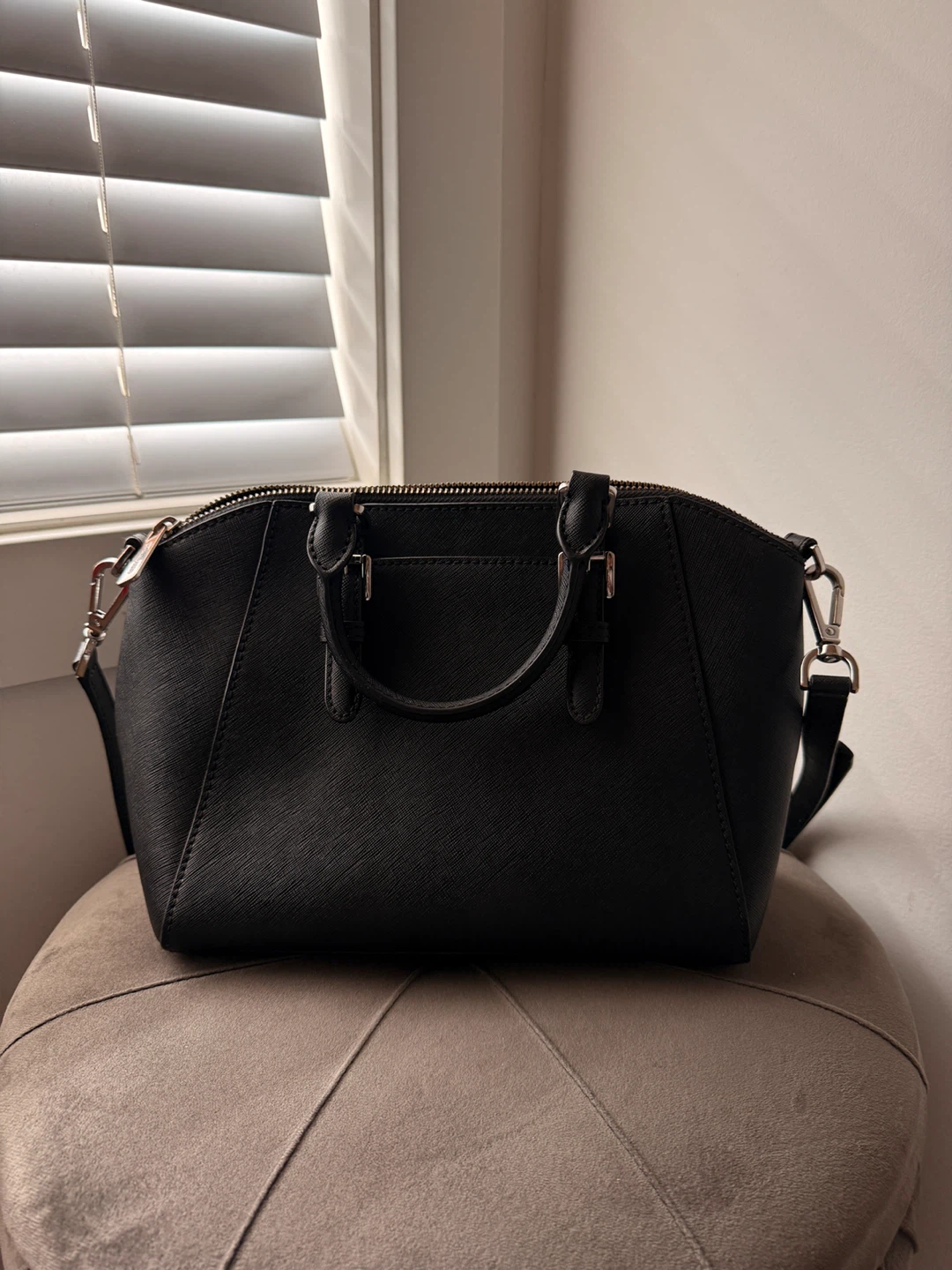 Michael Kors Black Leather Satchel Handbag - photo 2