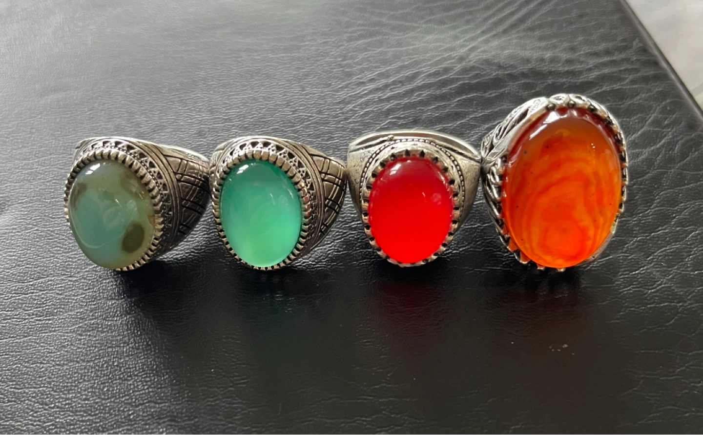 50 dollars 4 Men's Rings with Gemstones