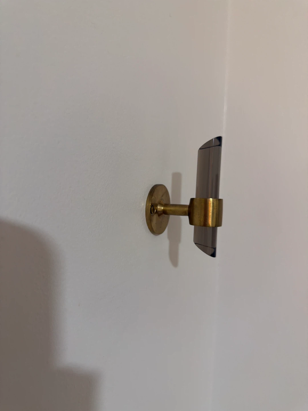 Modern Wall Hook - Brass and Smoke Lucite - photo 3