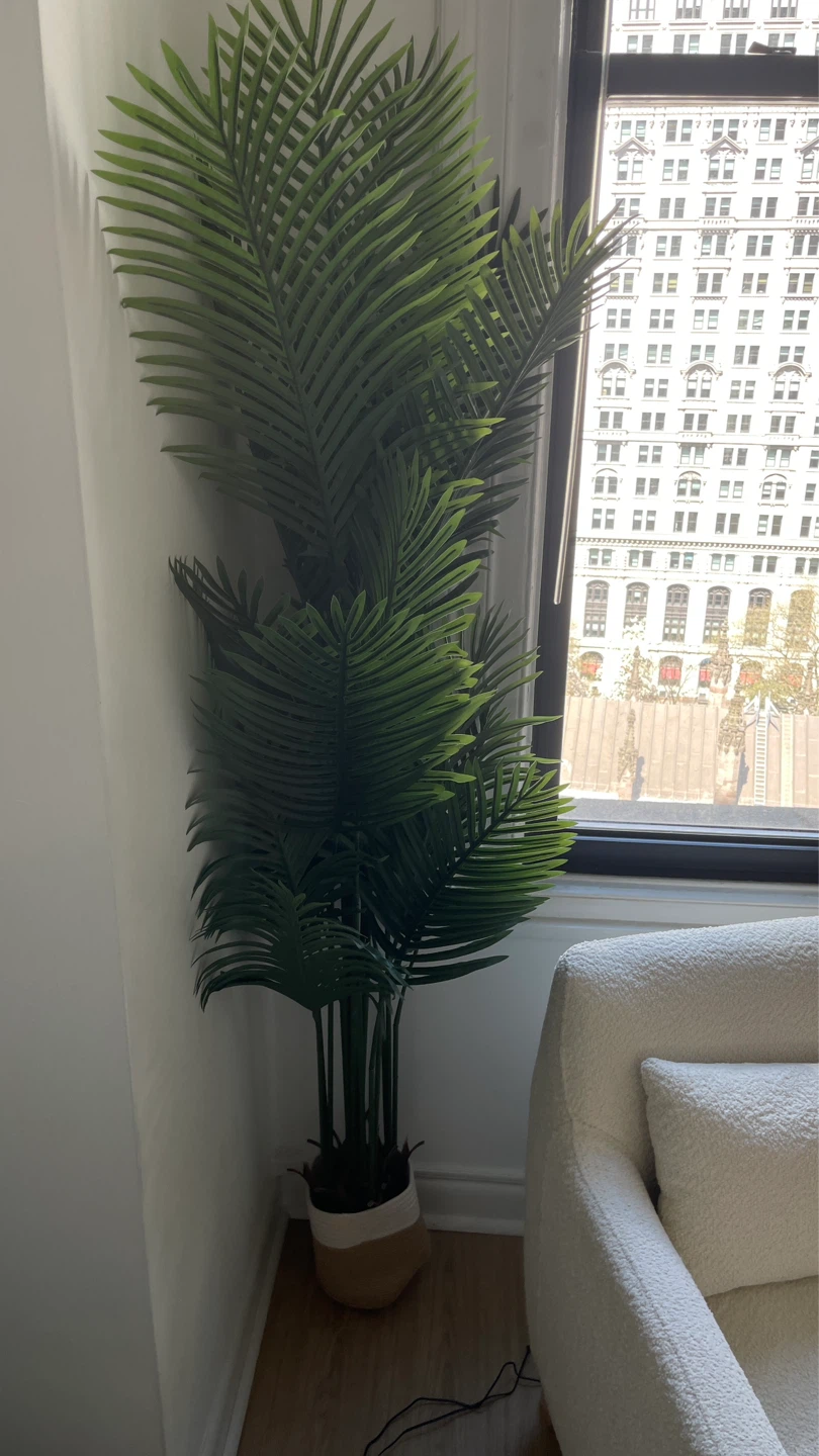 Artificial Palm Tree in Woven Basket