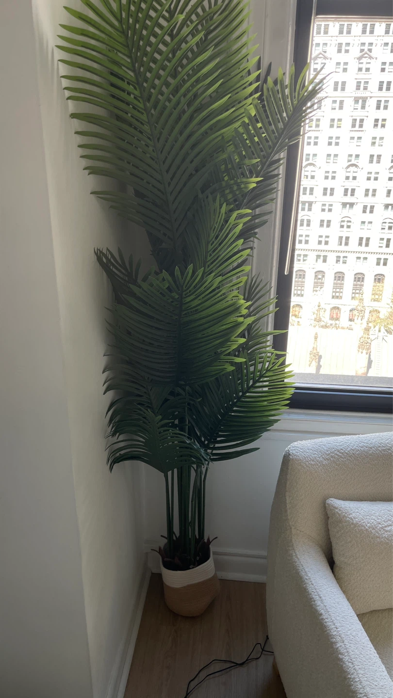 Artificial Palm Tree in Woven Basket - photo 2