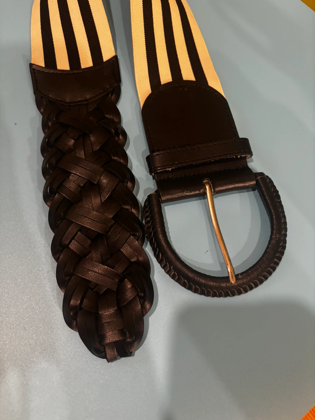 Old Navy Braided Faux Leather Elastic Belt - photo 2