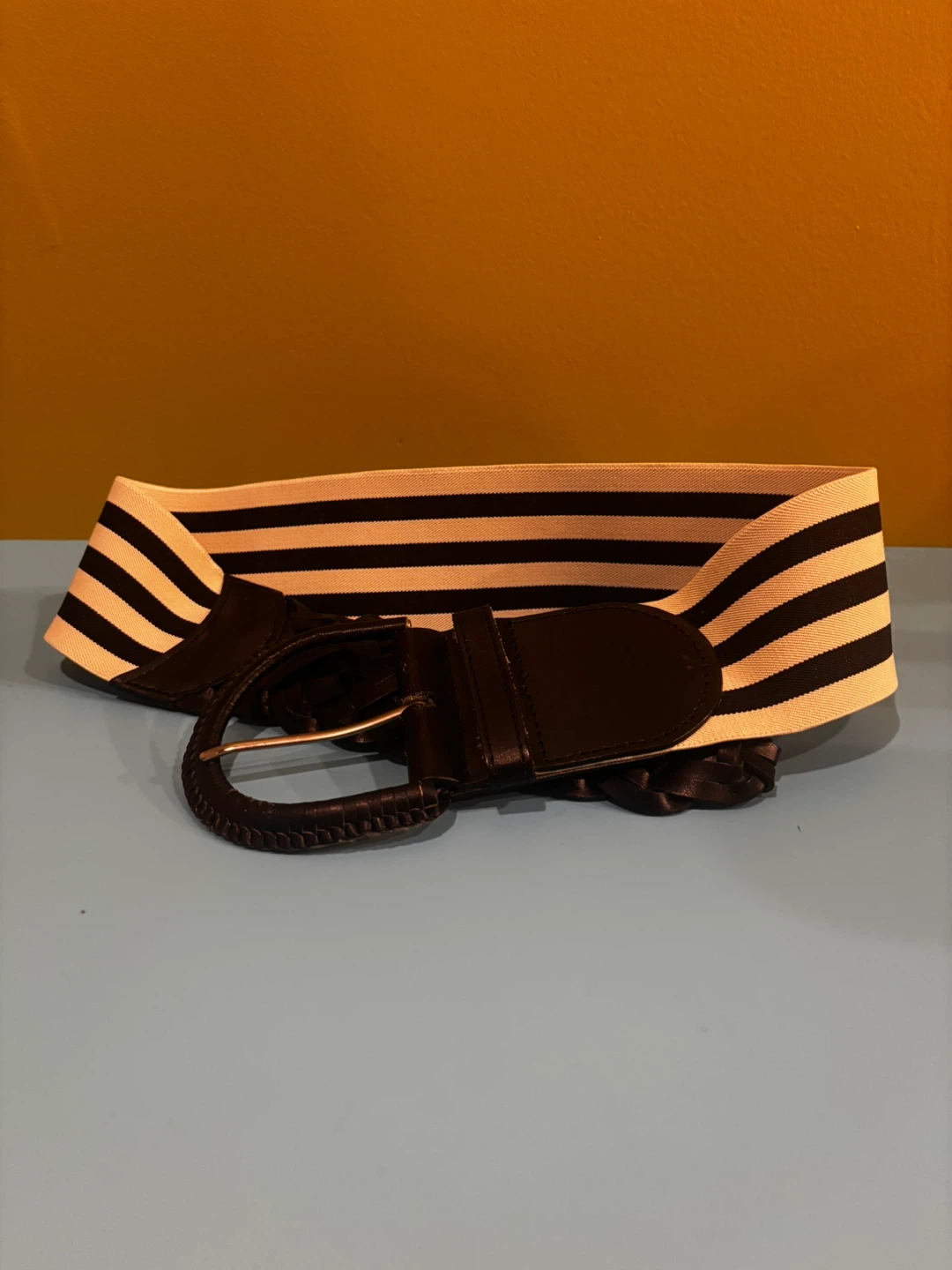 Old Navy Braided Faux Leather Elastic Belt
