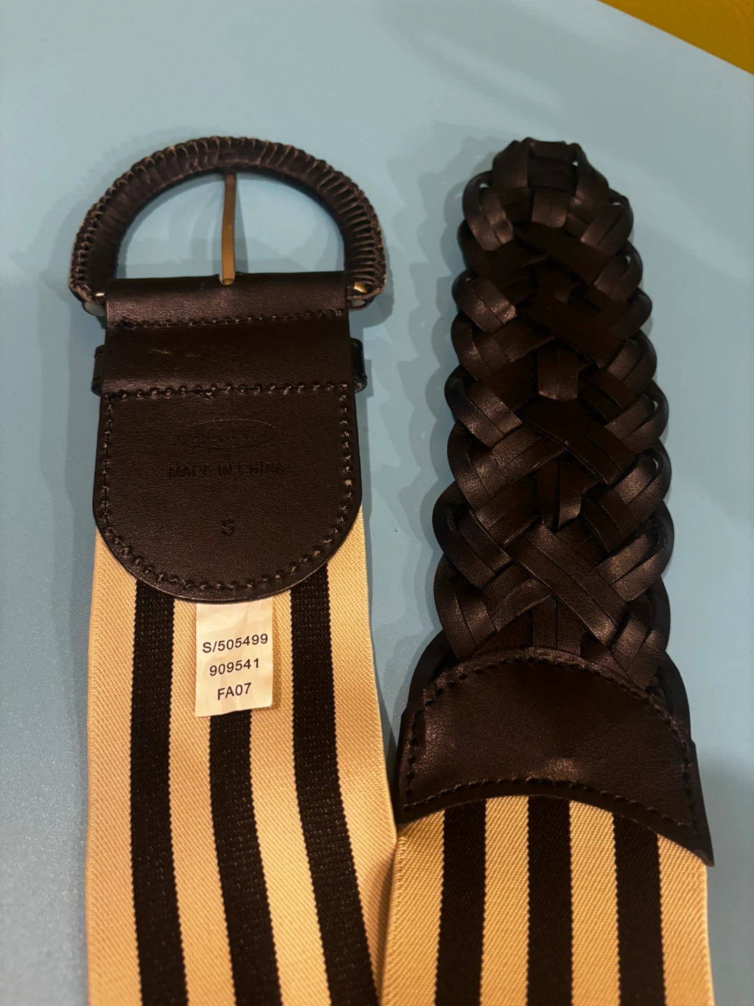 Old Navy Braided Faux Leather Elastic Belt - photo 3