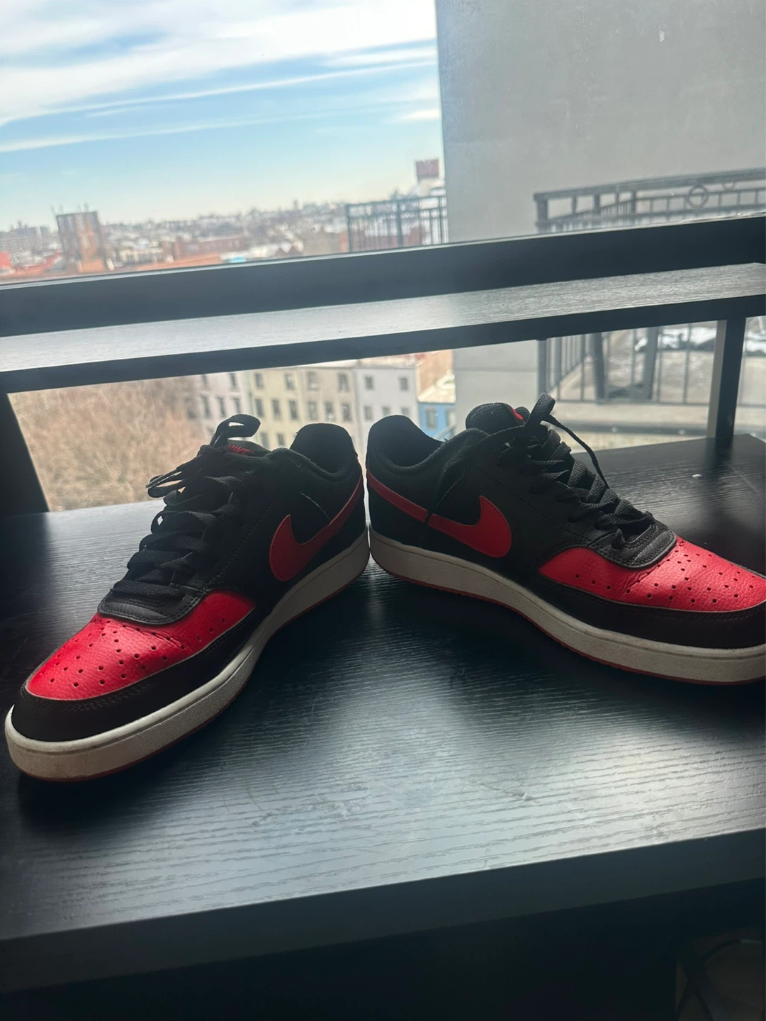 Nike Court Vision Low Men's Sneakers Black/Red Size 11 - photo 3
