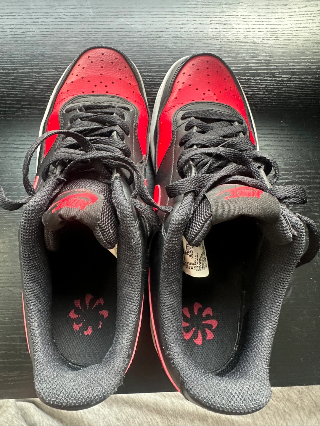 Nike Court Vision Low Men's Sneakers Black/Red Size 11