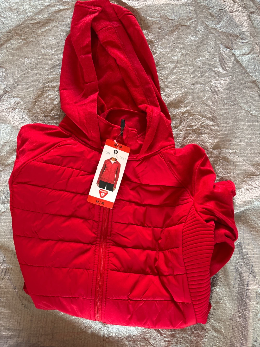 Tuff Athletics Hooded Puffer Jacket Red M/M