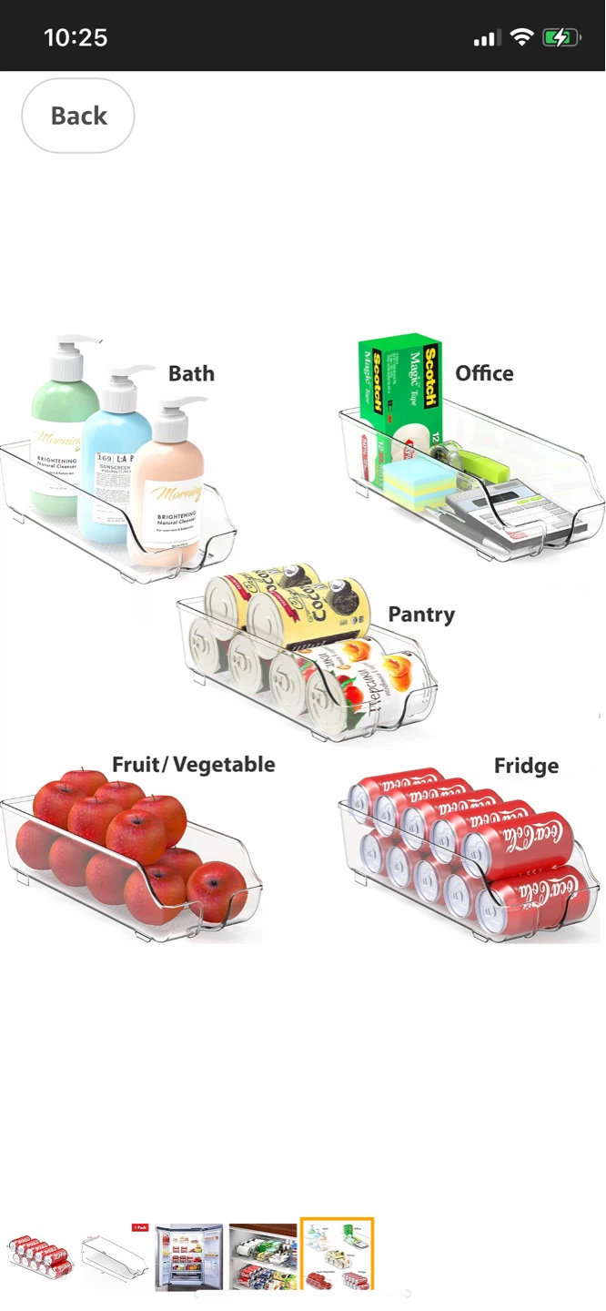 Clear Plastic Can Dispenser Organizer