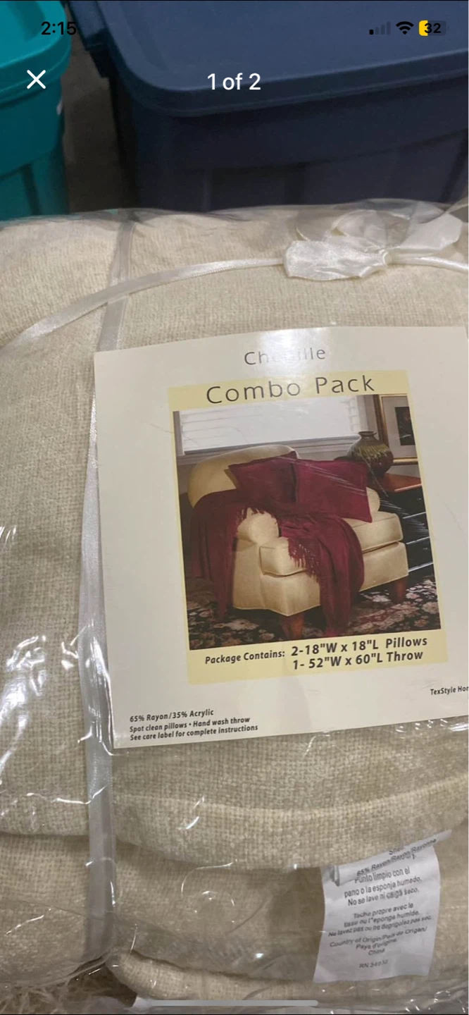 Challe Combo Pack Pillows & Throw - photo 2