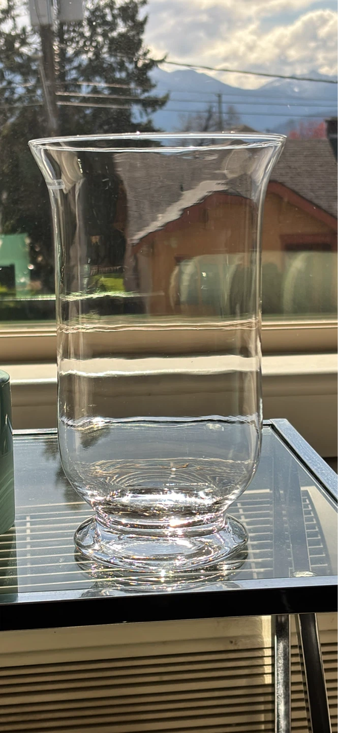 Four Clear Glass Vases