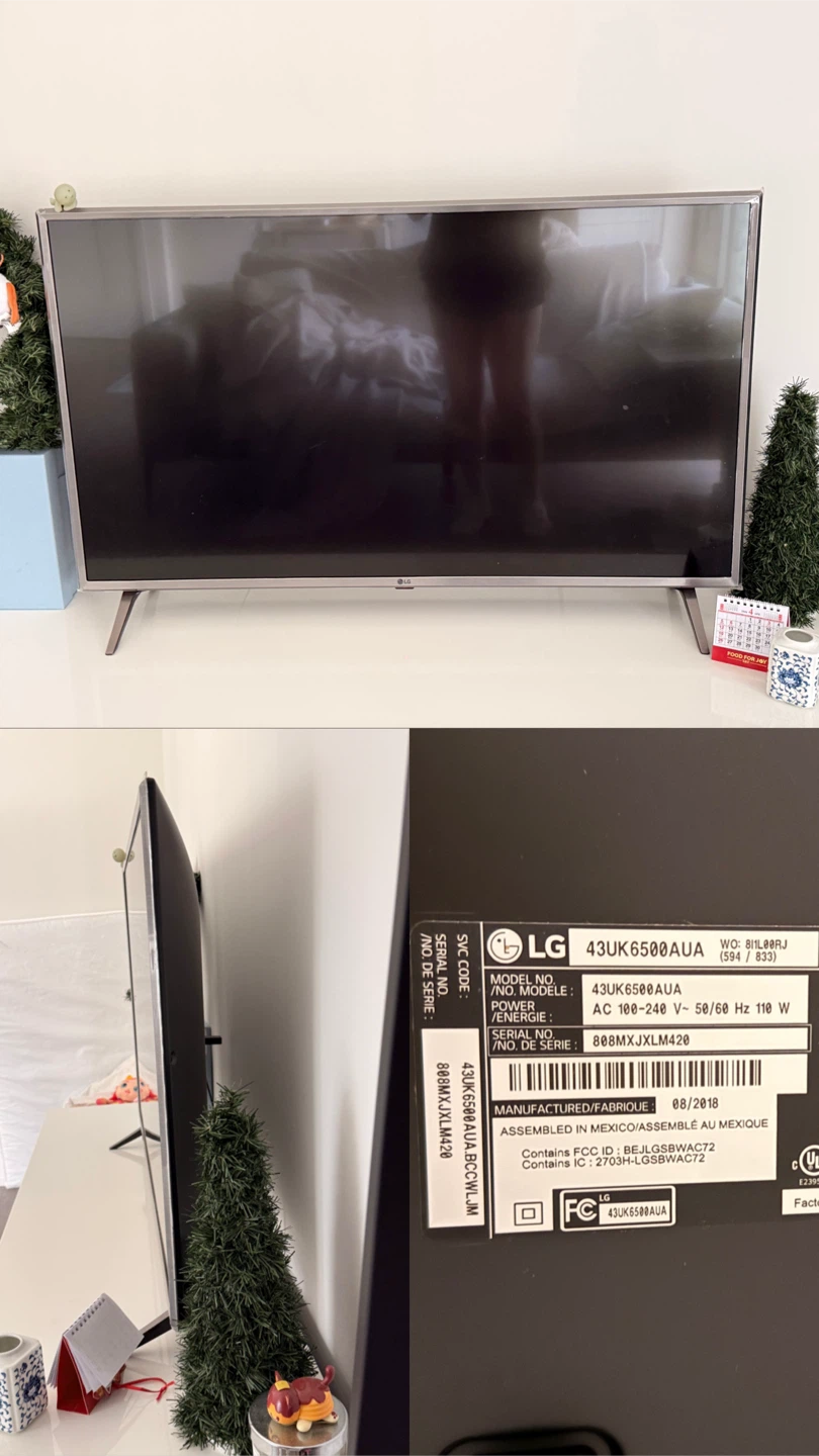 LG 43" 4K UHD Smart TV 43UK6500AUA