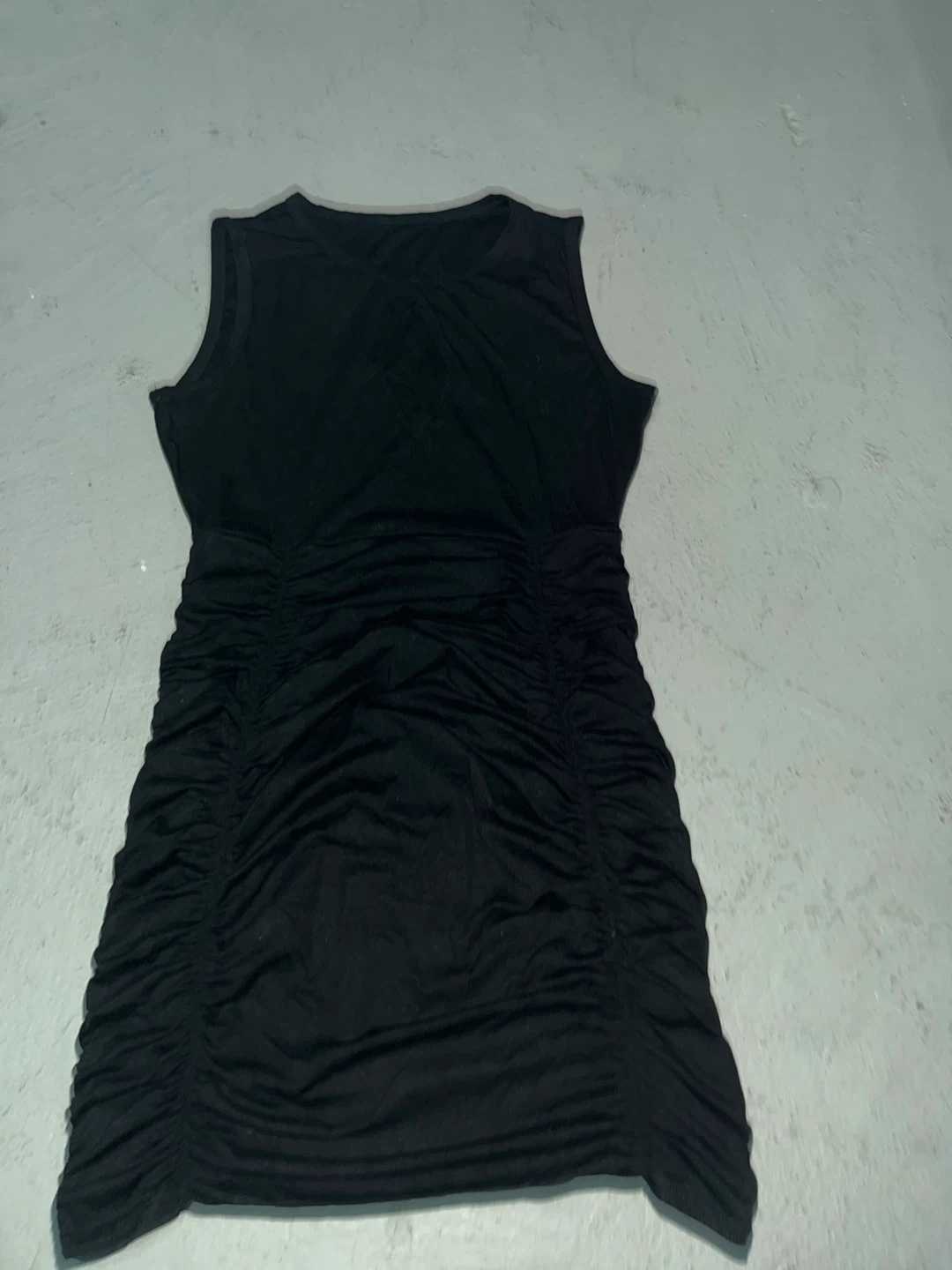 Fairy Season Black Ruched Sleeveless Dress Size L - photo 4