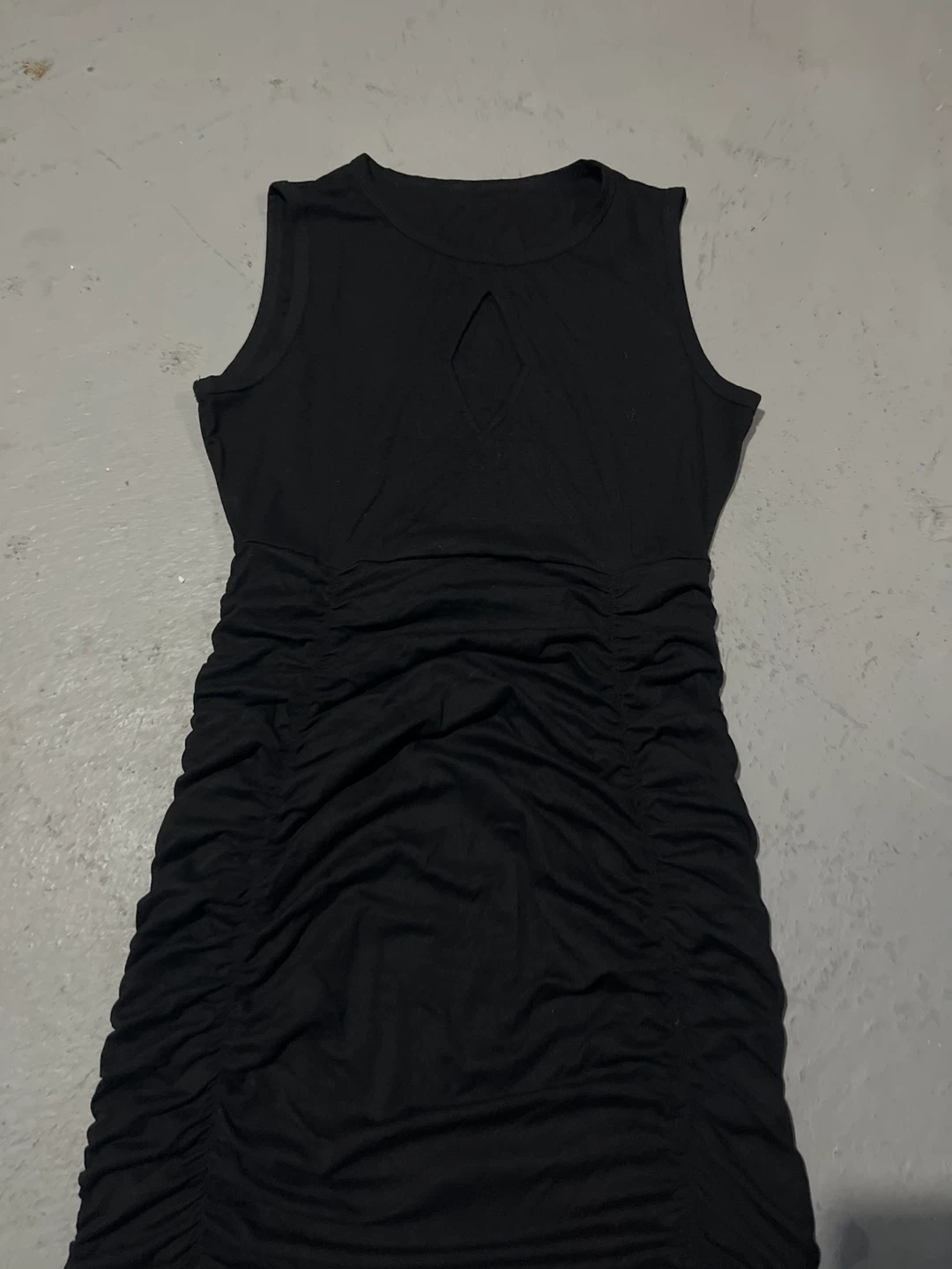 Fairy Season Black Ruched Sleeveless Dress Size L - photo 3