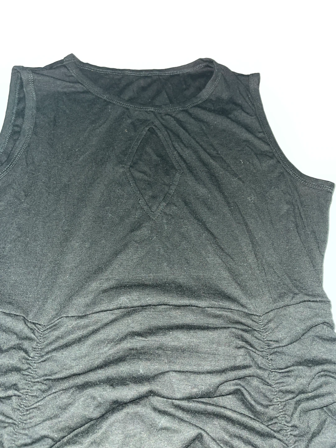 Fairy Season Black Ruched Sleeveless Dress Size L - photo 5