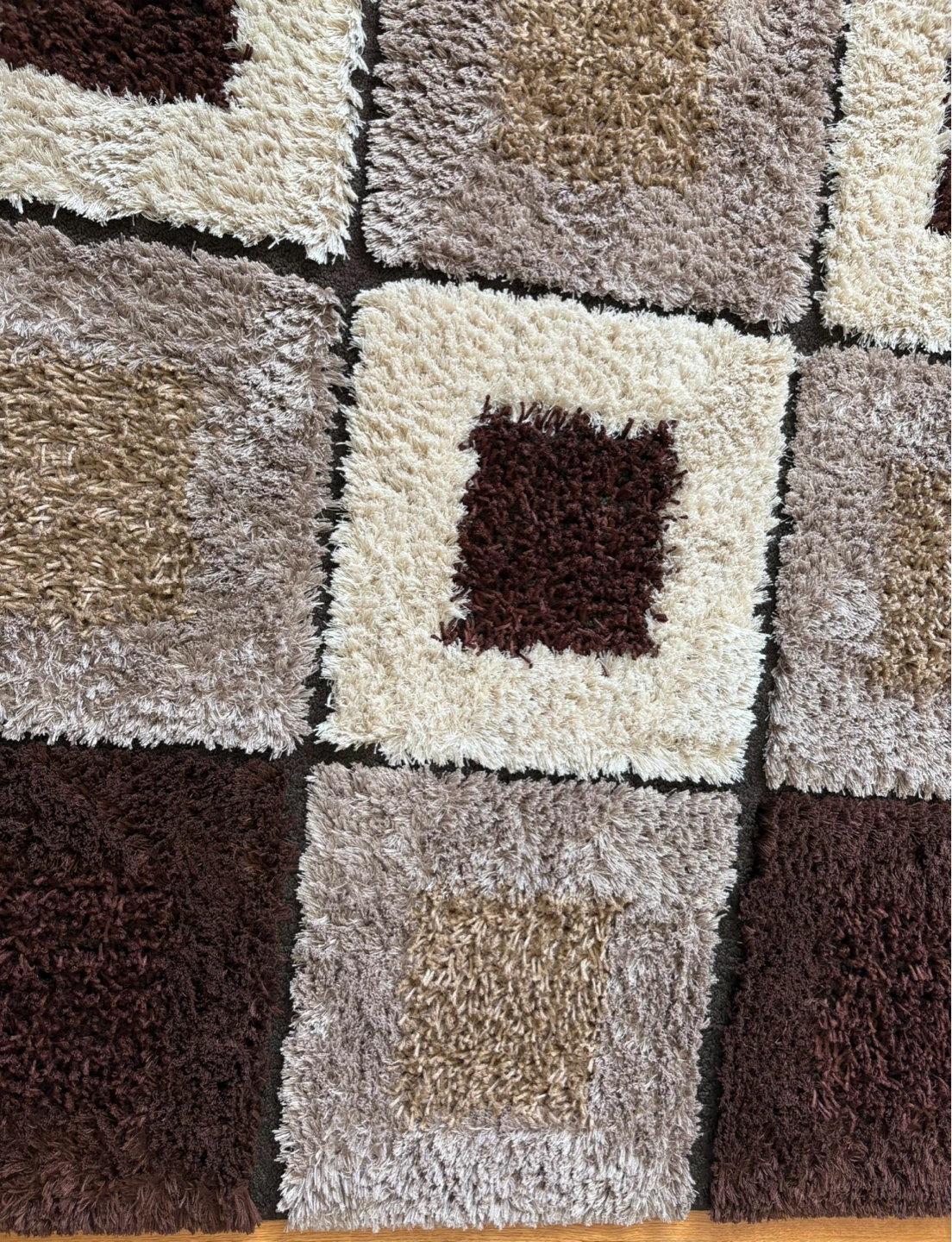 TURKISH SUNSET - Brown, Beige, Cream, Gray Geometric Squares - photo 3
