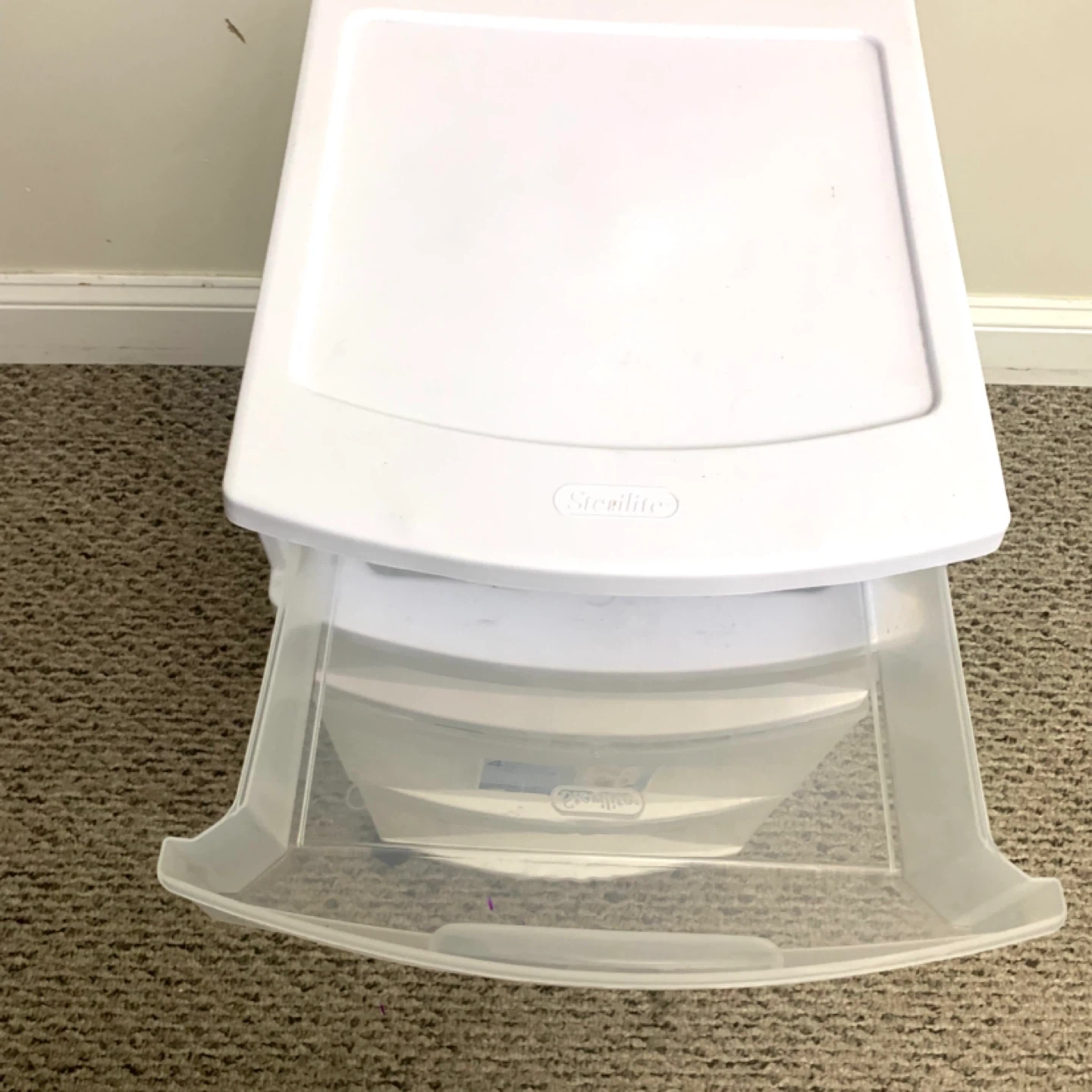 4 Drawer Rolling Cart Storage Organizer Plastic Clear Drawers - photo 4