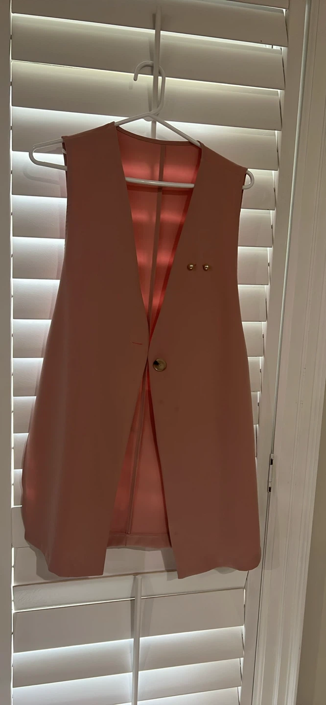 Pink Sleeveless Vest with Belt