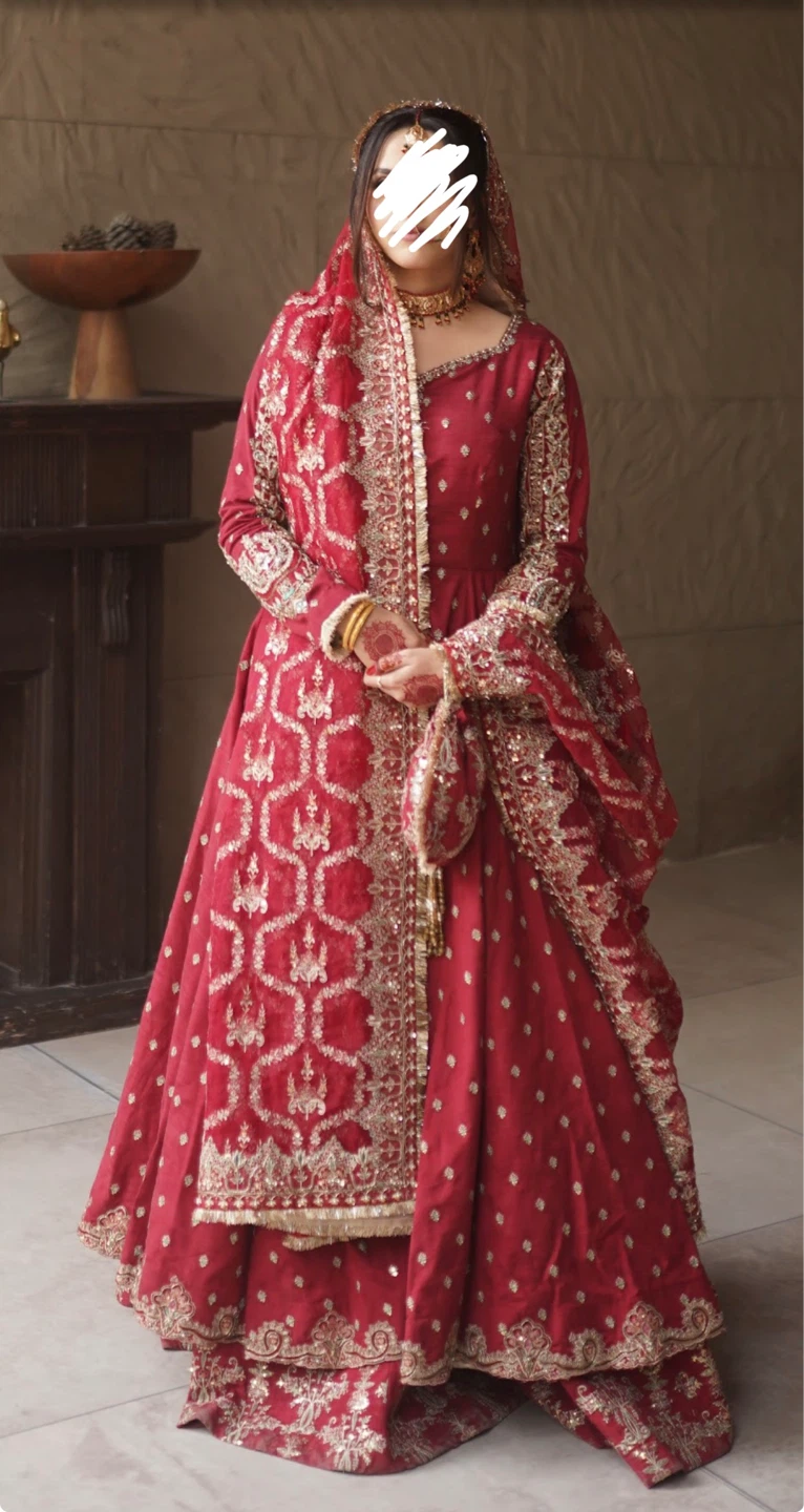 Zara Shahjahan Bridal Dress Red Pakistani