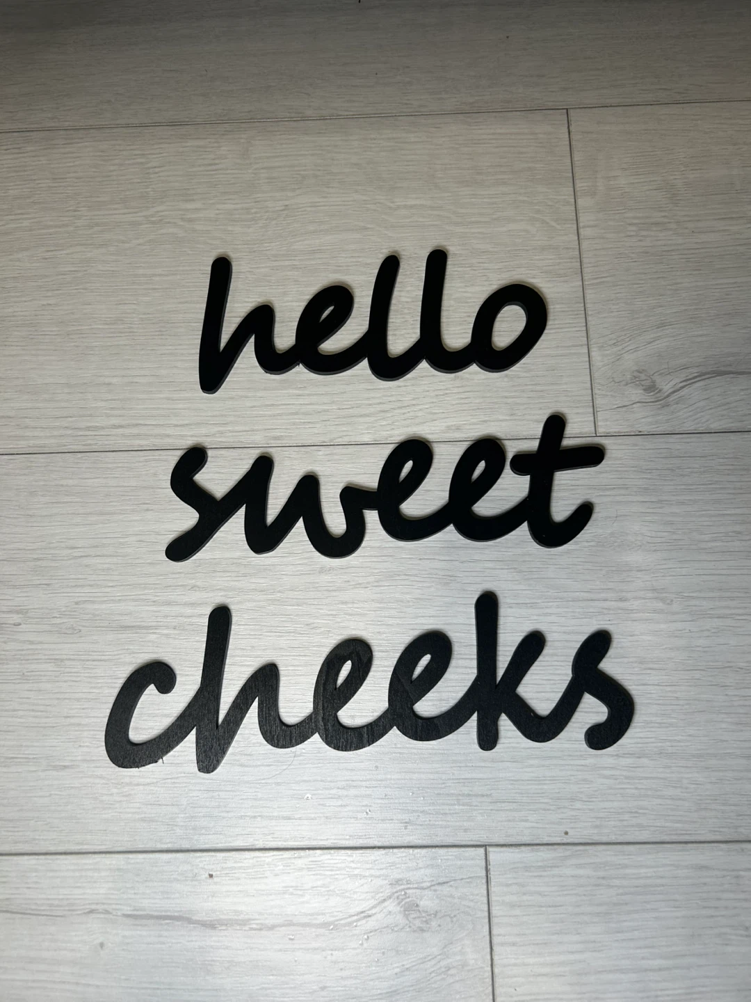 Black "Hello Sweet Cheeks" Wall Art - photo 2