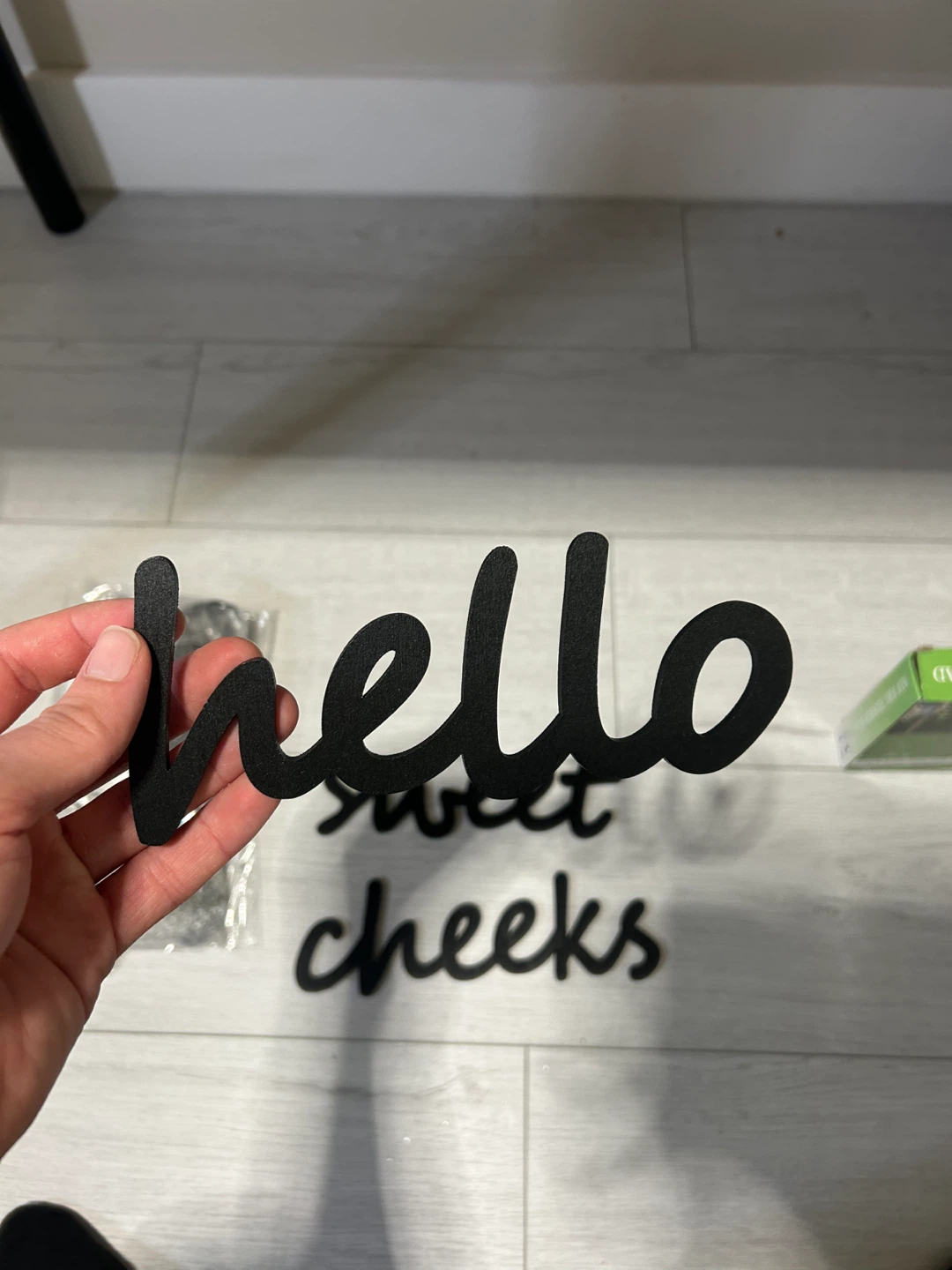 Black "Hello Sweet Cheeks" Wall Art - photo 5