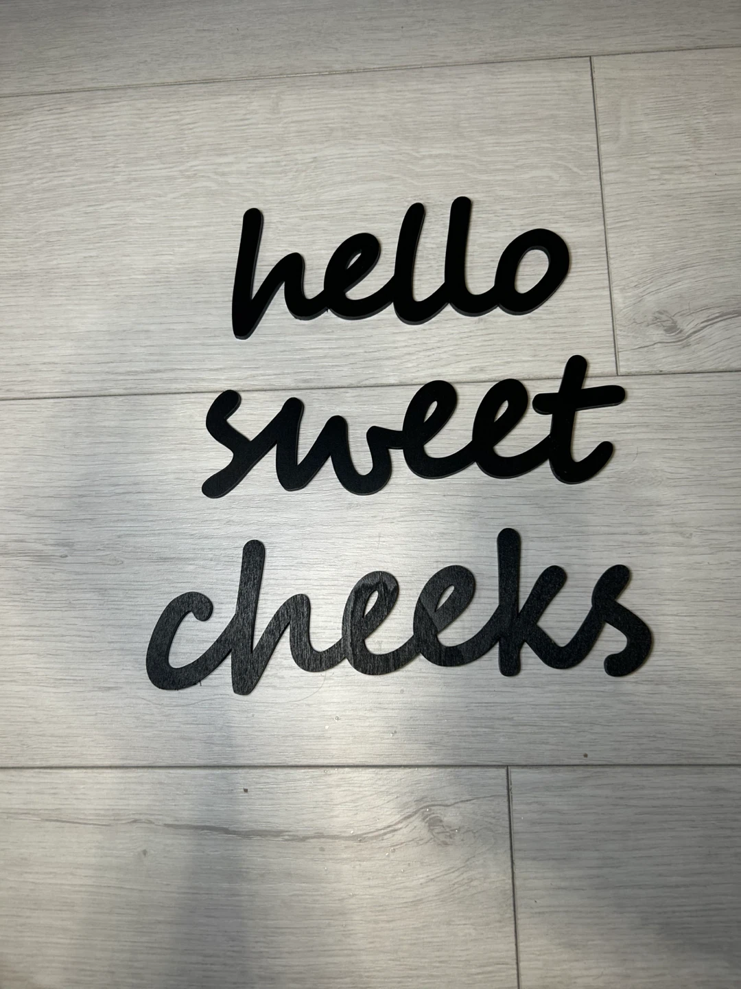 Black "Hello Sweet Cheeks" Wall Art - photo 4