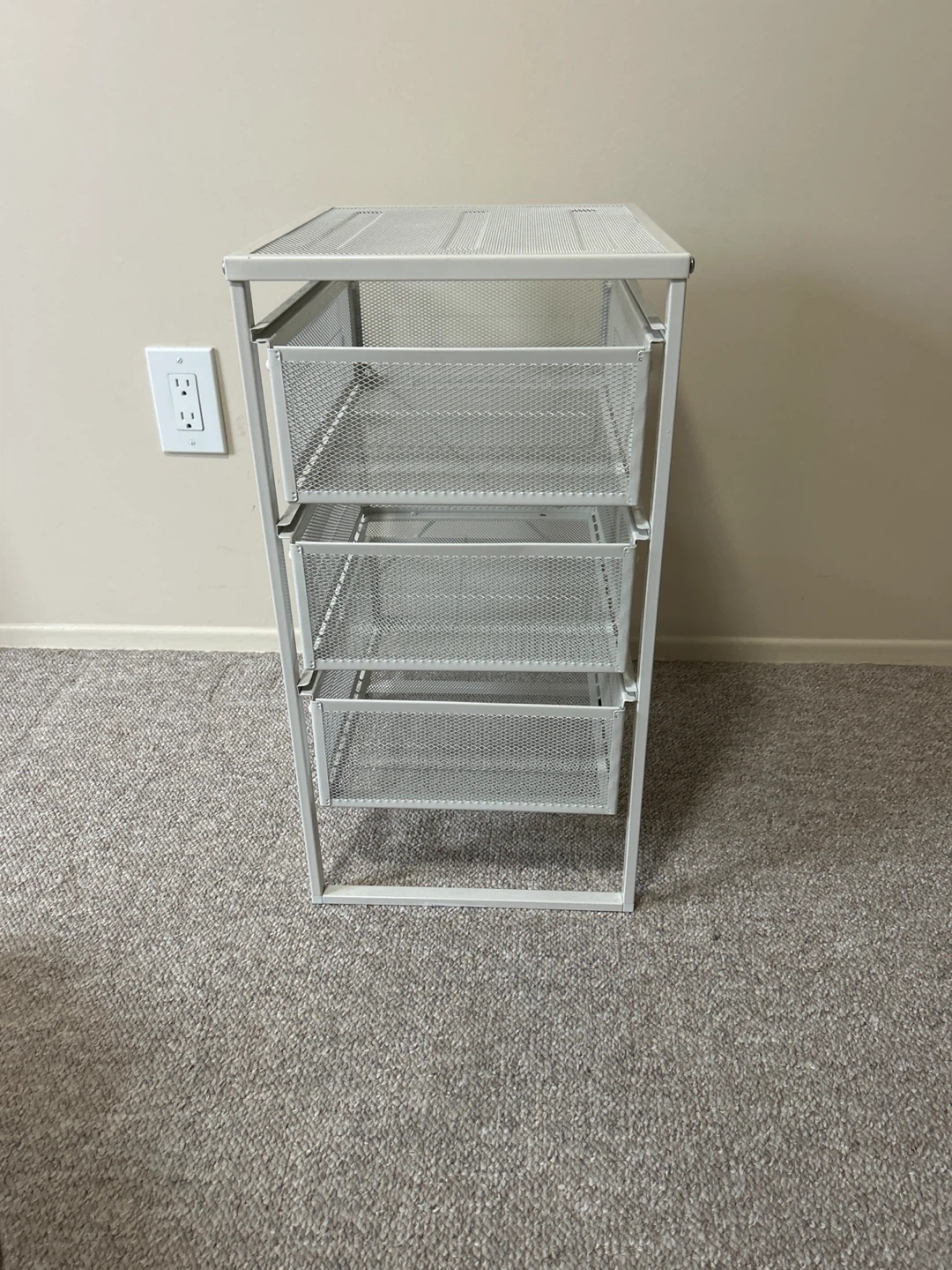 White Mesh Drawer Unit