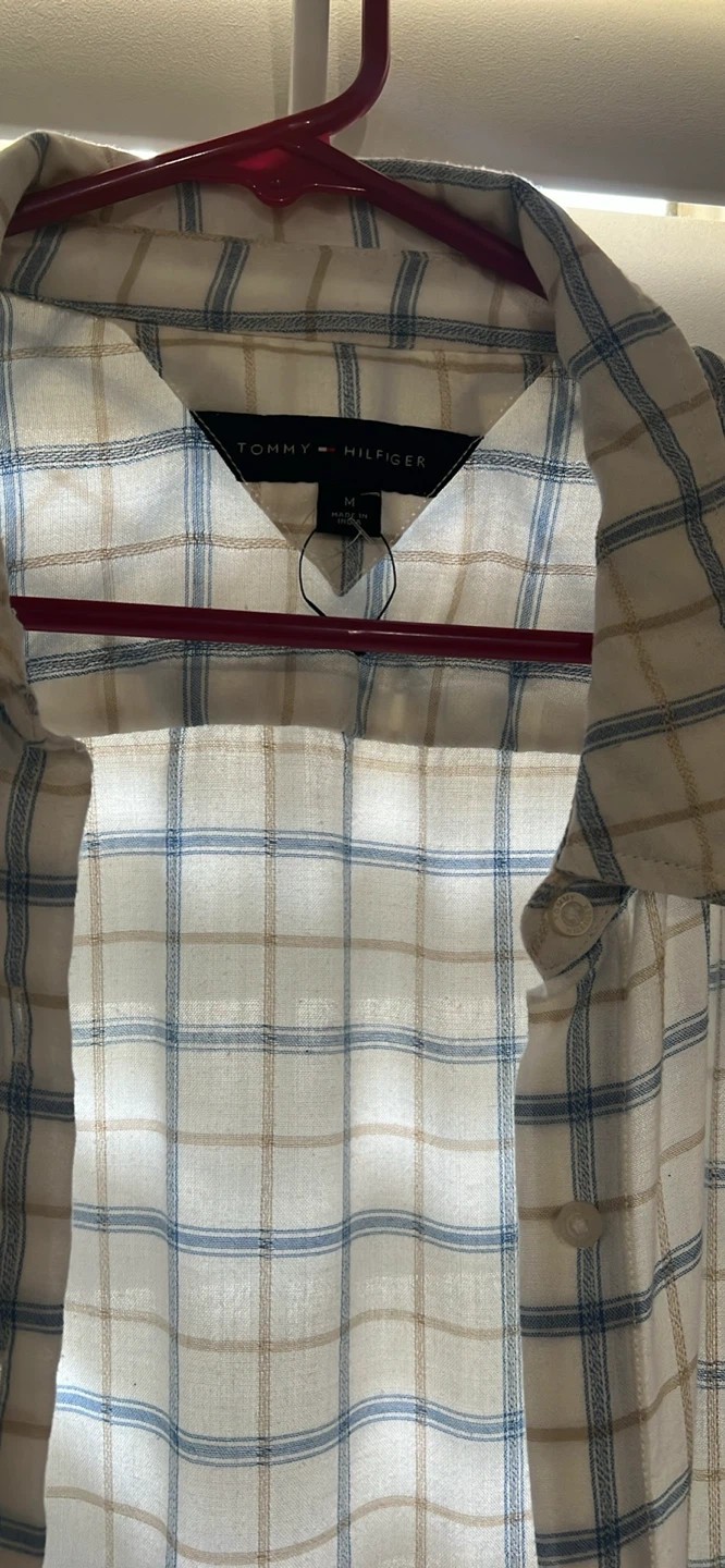 Tommy Hilfiger Plaid Button-Up Shirt - Size Medium - photo 2