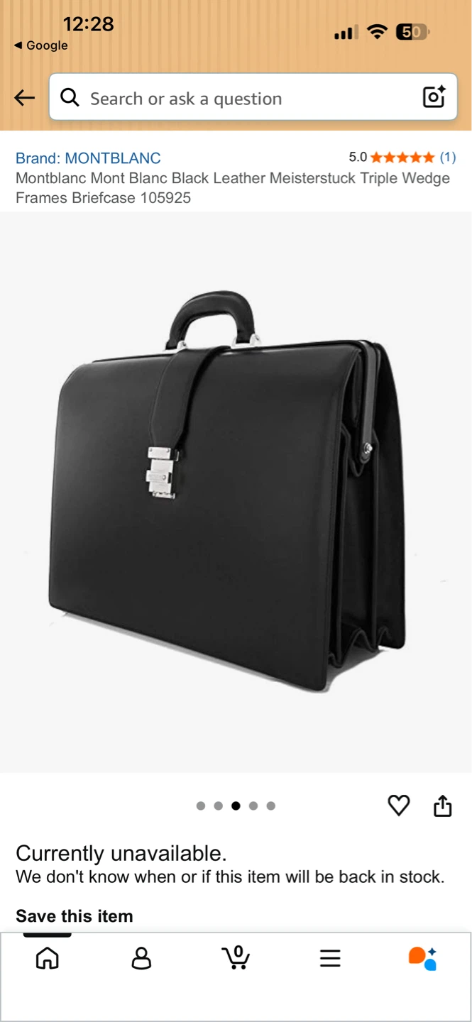 Montblanc Meisterstück Black Leather Briefcase