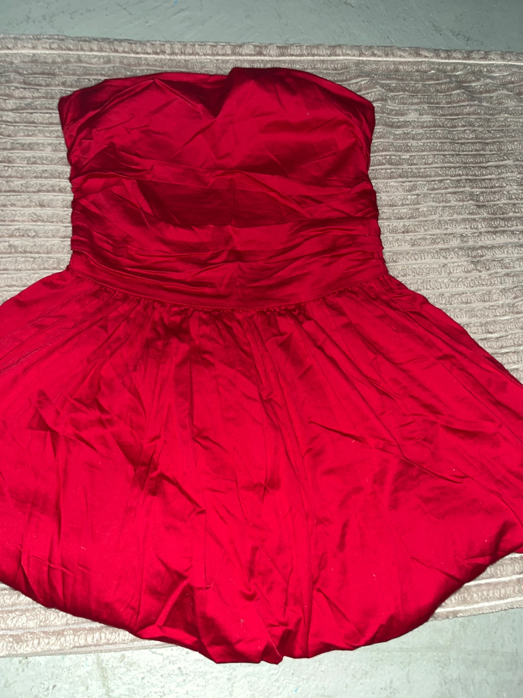 The Drop Red Strapless Dress Size M