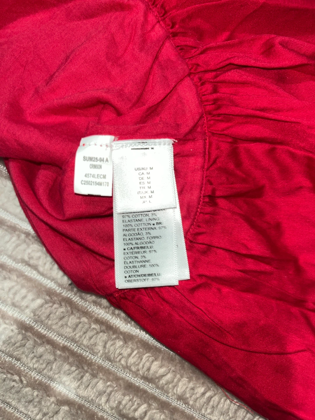 The Drop Red Strapless Dress Size M - photo 4