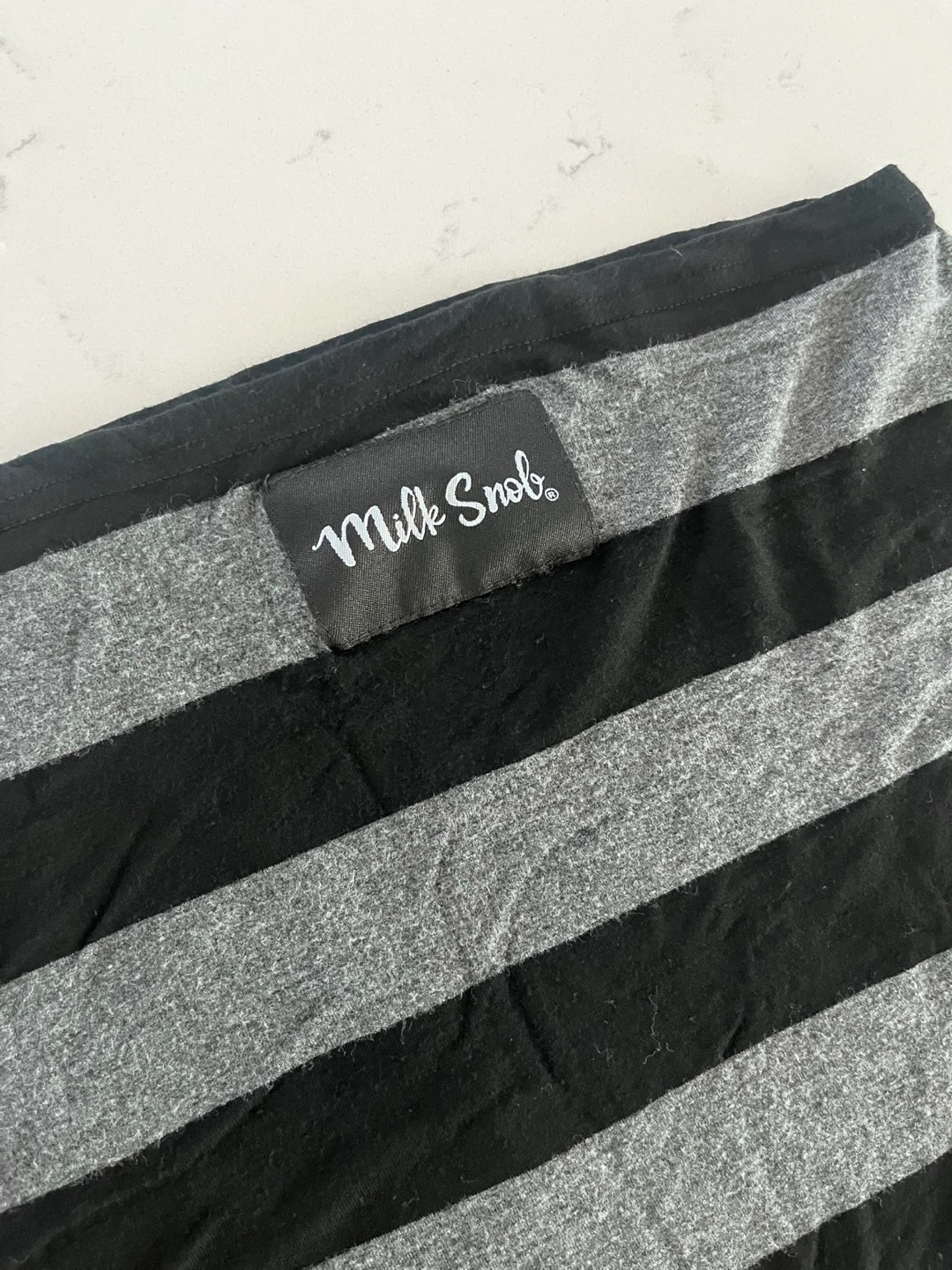 Milk Snob Grey and Black Striped Nursing & Carseat Cover - photo 3