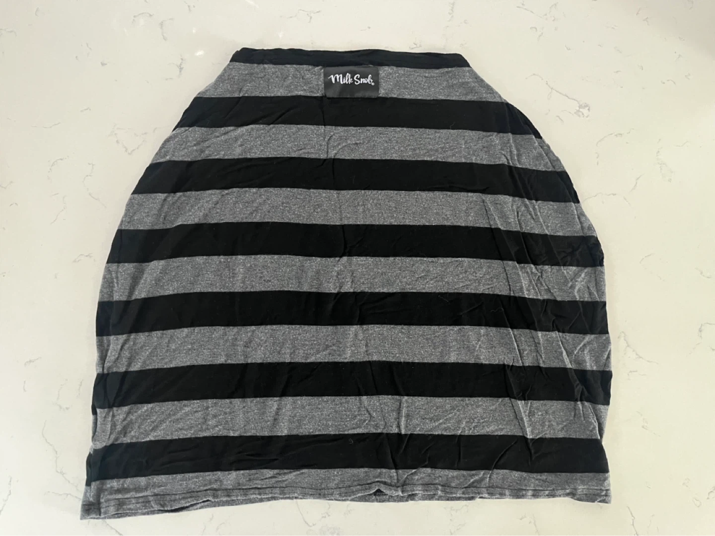 Milk Snob Grey and Black Striped Nursing & Carseat Cover