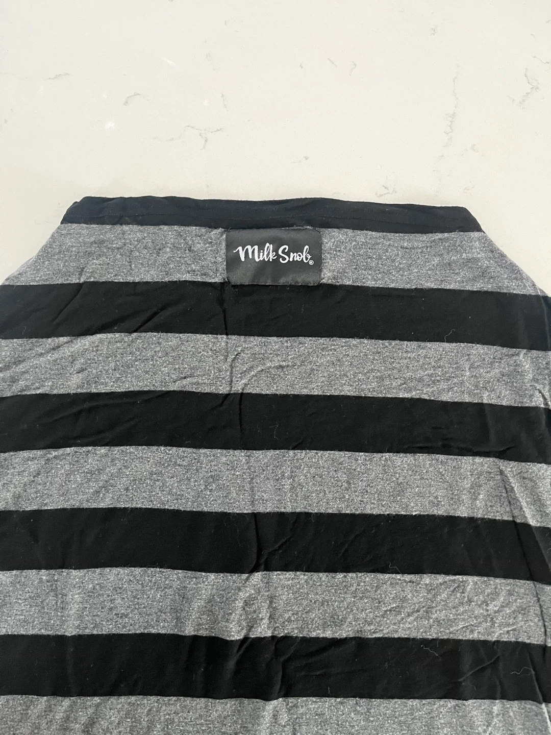 Milk Snob Grey and Black Striped Nursing & Carseat Cover - photo 2